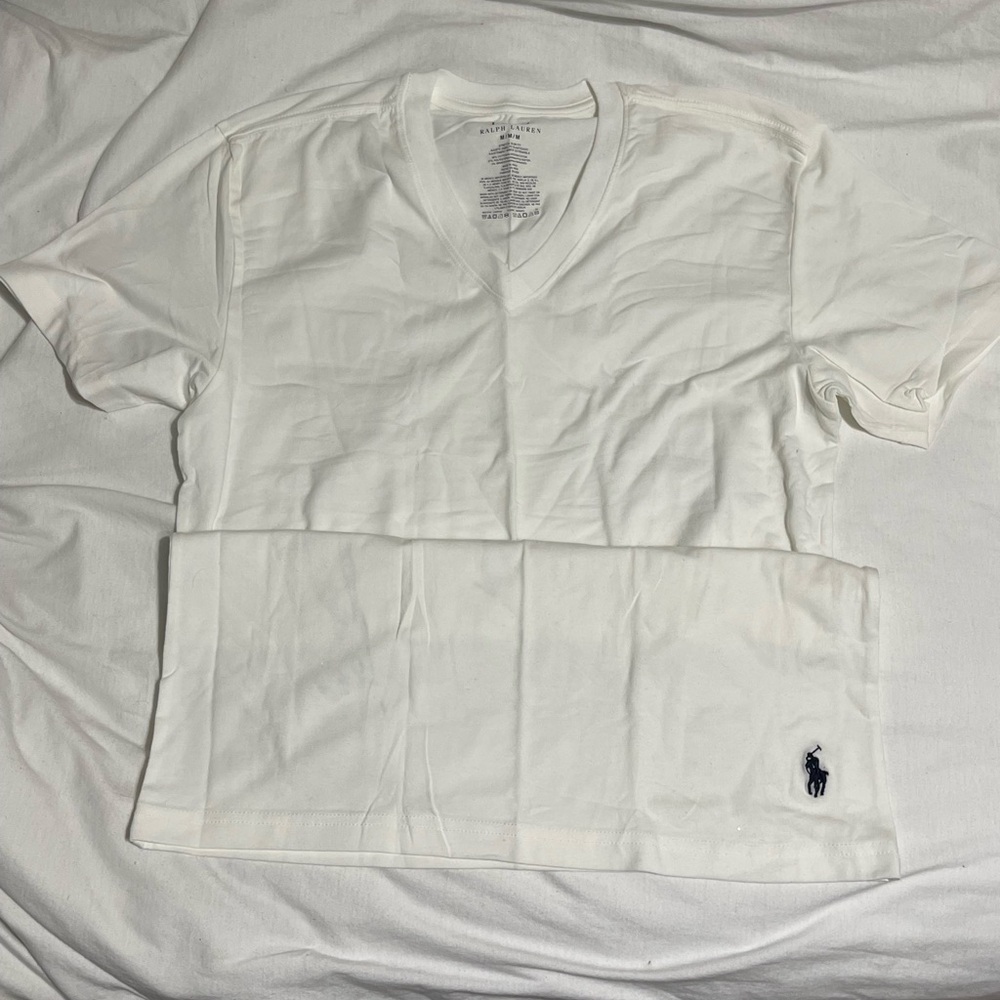 3 Pack Polo by Ralph Lauren Men's White V-Neck Shirt